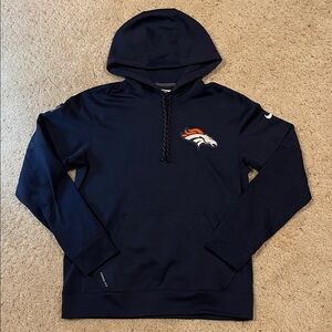 NFL THERMAFIT HOODIE SWEATSHIRT SZ MEDIUM DENVER BRONCOS ELWAY NIX